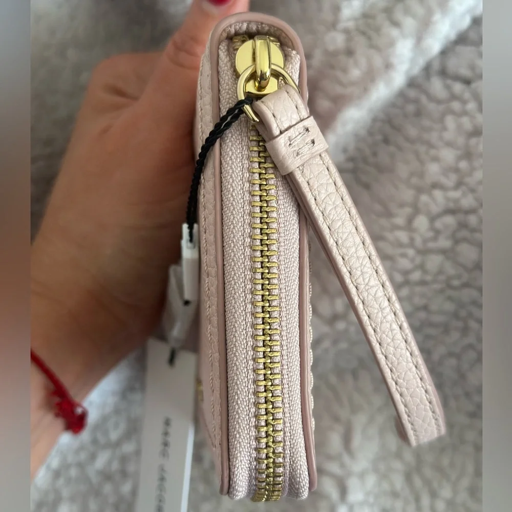 Marc Jacobs Blush Pink Zip-Around Leather Wallet